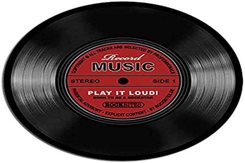 Rockbites Design 1012518210 Design Z886035 Schallplatten Mousepad Record Music rot, Schwarz von Rockbites Design