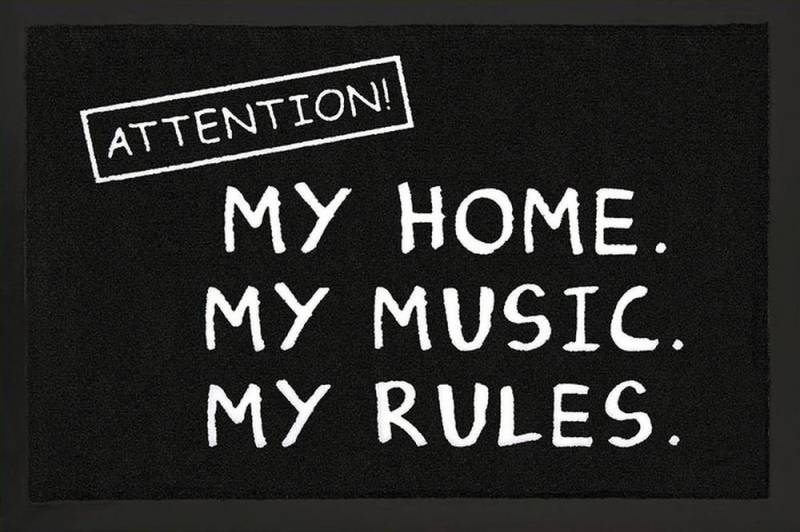 Rockbites Fußmatte Rockbites - Fußmatte "Attention! My Home" Fußabstreifer Türmatte von Rockbites