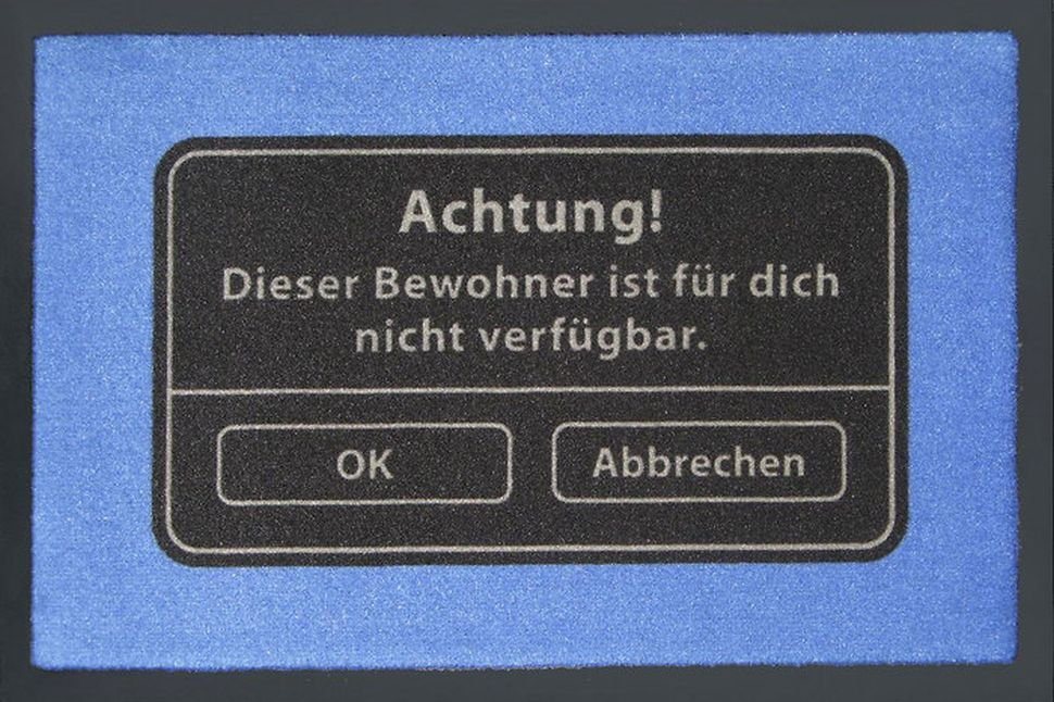 Fußmatte Rockbites - Fußmatte Dieser Bewohner ist nicht verfügbar" Türmatte, Rockbites" von Rockbites