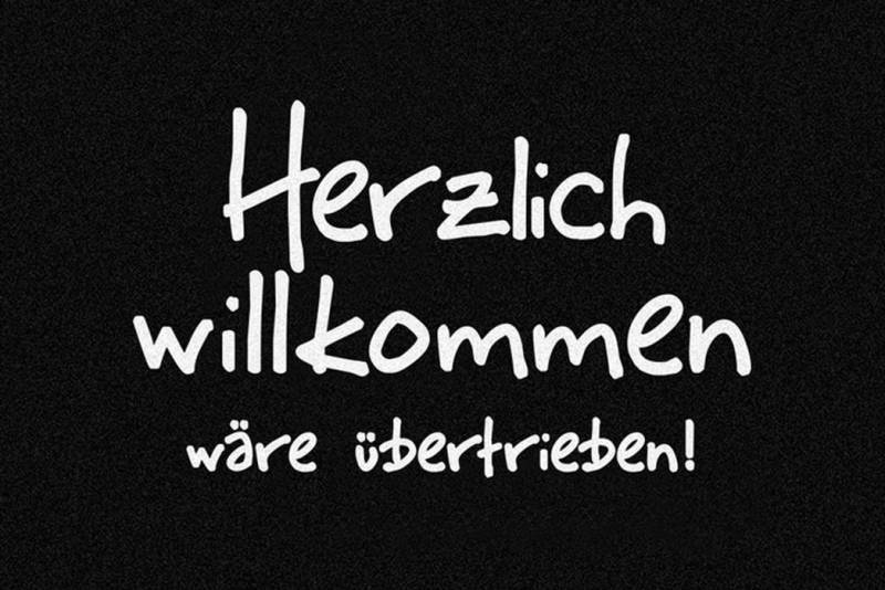 Rockbites Fußmatte Rockbites - Fußmatte "Herzlich Willkommen" Schwarz Weiß Nr.170 von Rockbites
