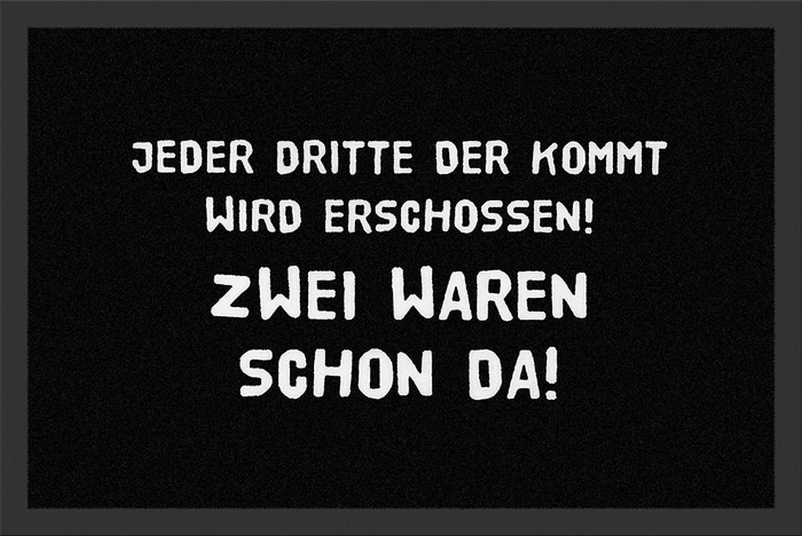 Fußmatte Rockbites - Fußmatte Jeder Dritte Erschossen" Schwarz Nr.152, Rockbites" von Rockbites