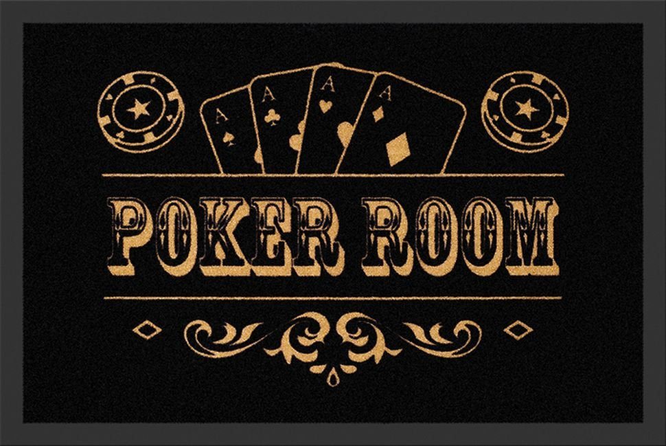 Fußmatte Rockbites - Fußmatte Poker Room" Türmatte Fußabstreifer 59 (100779), Rockbites" von Rockbites