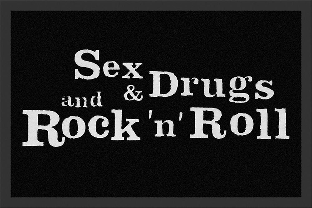 Fußmatte Rockbites - Fußmatte Sex u. Drugs u. Rock" Türmatte Fußabstreifer, Rockbites" von Rockbites