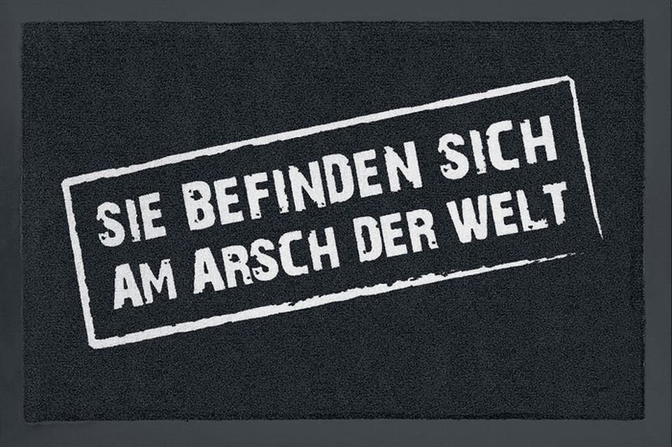 Fußmatte Rockbites - Fußmatte Sie befinden sich am Arsch der Welt" Türmatte, Rockbites" von Rockbites