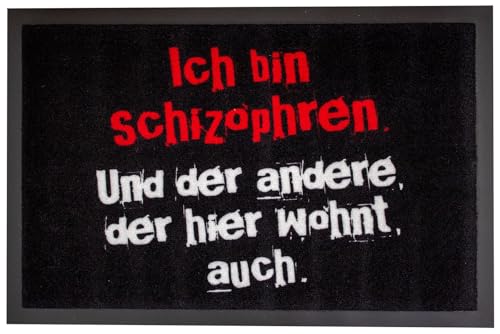 Rockbites Fußmatte- Ich Bin Schizophren und der andere der Hier wohnt auch! Spruch Matte Rockbites Fußmatte- Ich Bin Schizophren und der andere der Hier wohnt auch! Spruch Matte von Rockbites