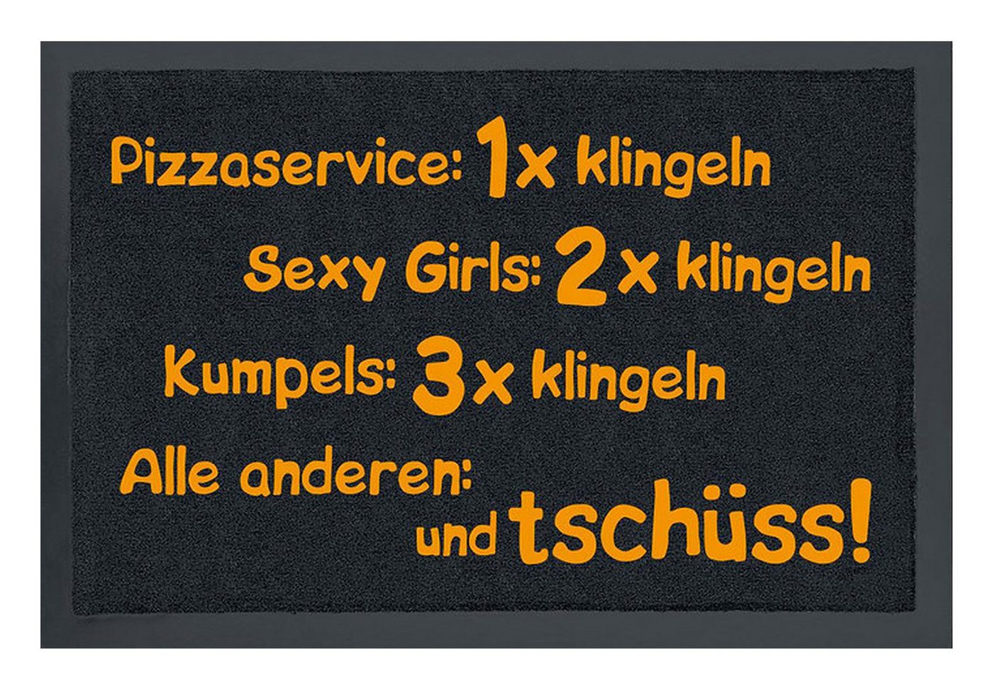 Rockbites Fußmatte Rockbites - Fußmatte Türmatte "1x Klingeln" Schwarz Nr. 50 (100807)* von Rockbites