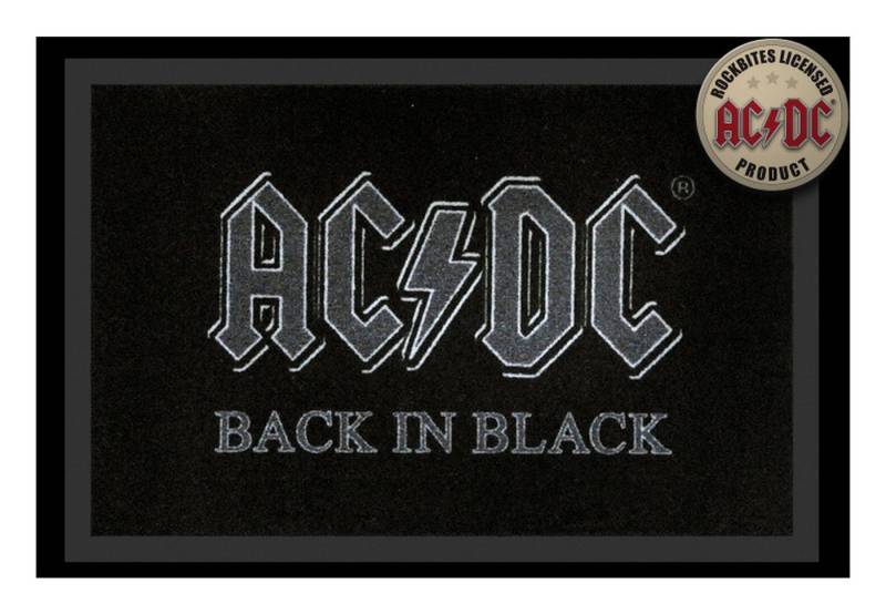 Rockbites Fußmatte Rockbites - Fußmatte Türmatte "AC/DC - Back In Black" Schwarz Nr. 22 von Rockbites