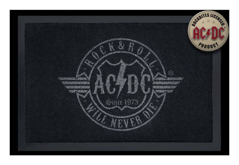 Rockbites Fußmatte Rockbites - Fußmatte Türmatte "AC/DC - Rock and Roll" Schwarz Nr. 25 von Rockbites