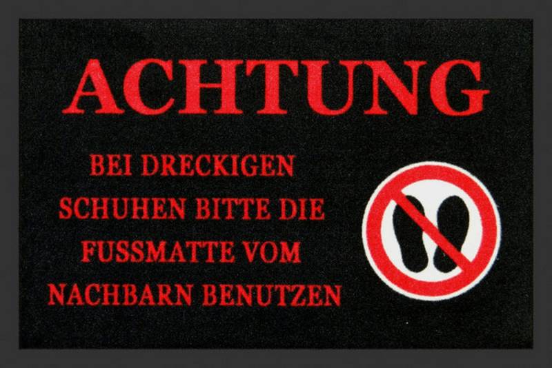 Rockbites Fußmatte Rockbites - Fußmatte Türmatte "Achtung! Dreckige Schuhe" Nr. 103 von Rockbites