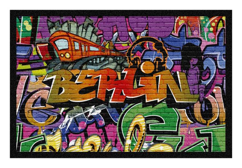 Rockbites Fußmatte Rockbites - Fußmatte Türmatte "Berlin - Graffiti" Bunt Nr. 118 von Rockbites