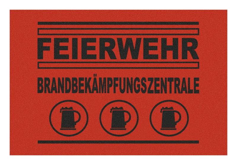 Rockbites Fußmatte Rockbites - Fußmatte Türmatte Fußabstreifer "Feierwehr" Rot Nr. 173 von Rockbites
