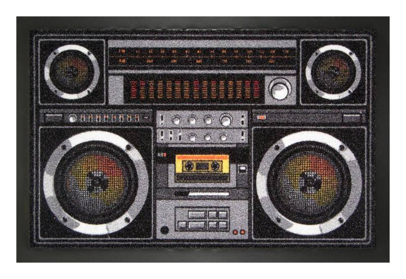 Rockbites Fußmatte Rockbites - Fußmatte Türmatte "Gettoblaster" Schwarz Grau Nr. 121 von Rockbites