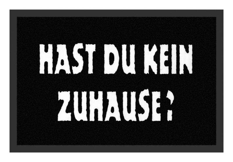 Rockbites Fußmatte Rockbites - Fußmatte Türmatte "Hast Du kein Zuhause?" Schwarz Nr. 108 von Rockbites