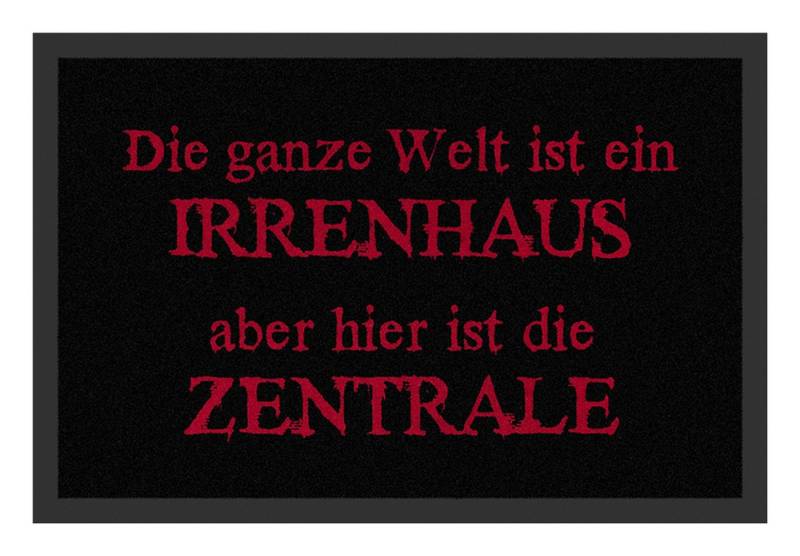Rockbites Fußmatte Rockbites - Fußmatte Türmatte "Irrenhaus ..." Schwarz Nr. 56 (100792)* von Rockbites