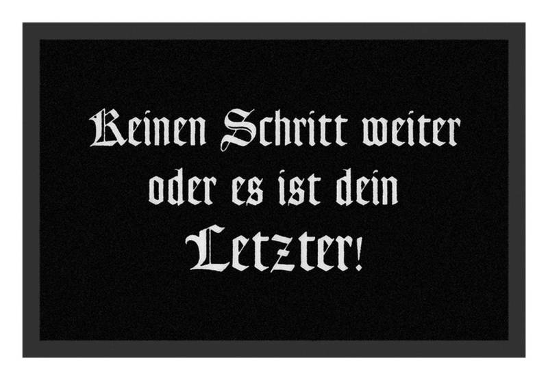 Rockbites Fußmatte Rockbites - Fußmatte Türmatte "Keinen Schritt weiter" Schwarz Nr. 160 von Rockbites