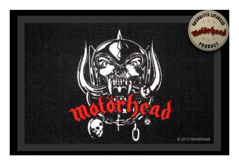 Rockbites Fußmatte Rockbites - Fußmatte Türmatte "Motörhead - Logo" Schwarz Nr. 72 von Rockbites