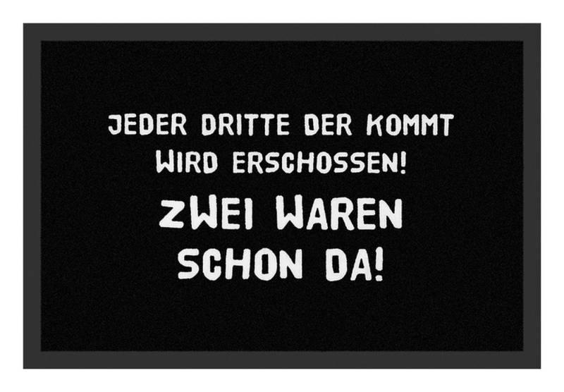 Rockbites Fußmatte Rockbites - Fußmatte Türmatte "Jeder Dritte" Schwarz Weiß Nr. 152 Rockbites Fußmatte Rockbites - Fußmatte Türmatte "Jeder Dritte" Schwarz Weiß Nr. 152 von Rockbites