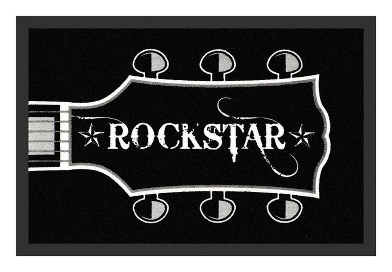Rockbites Fußmatte Rockbites - Fußmatte Türmatte "Rockstar - Guitar Head" Schwarz Nr. von Rockbites