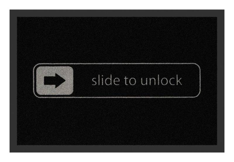 Rockbites Fußmatte Rockbites - Fußmatte Türmatte "Slide To Unlock" Schwarz Nr. 3 von Rockbites