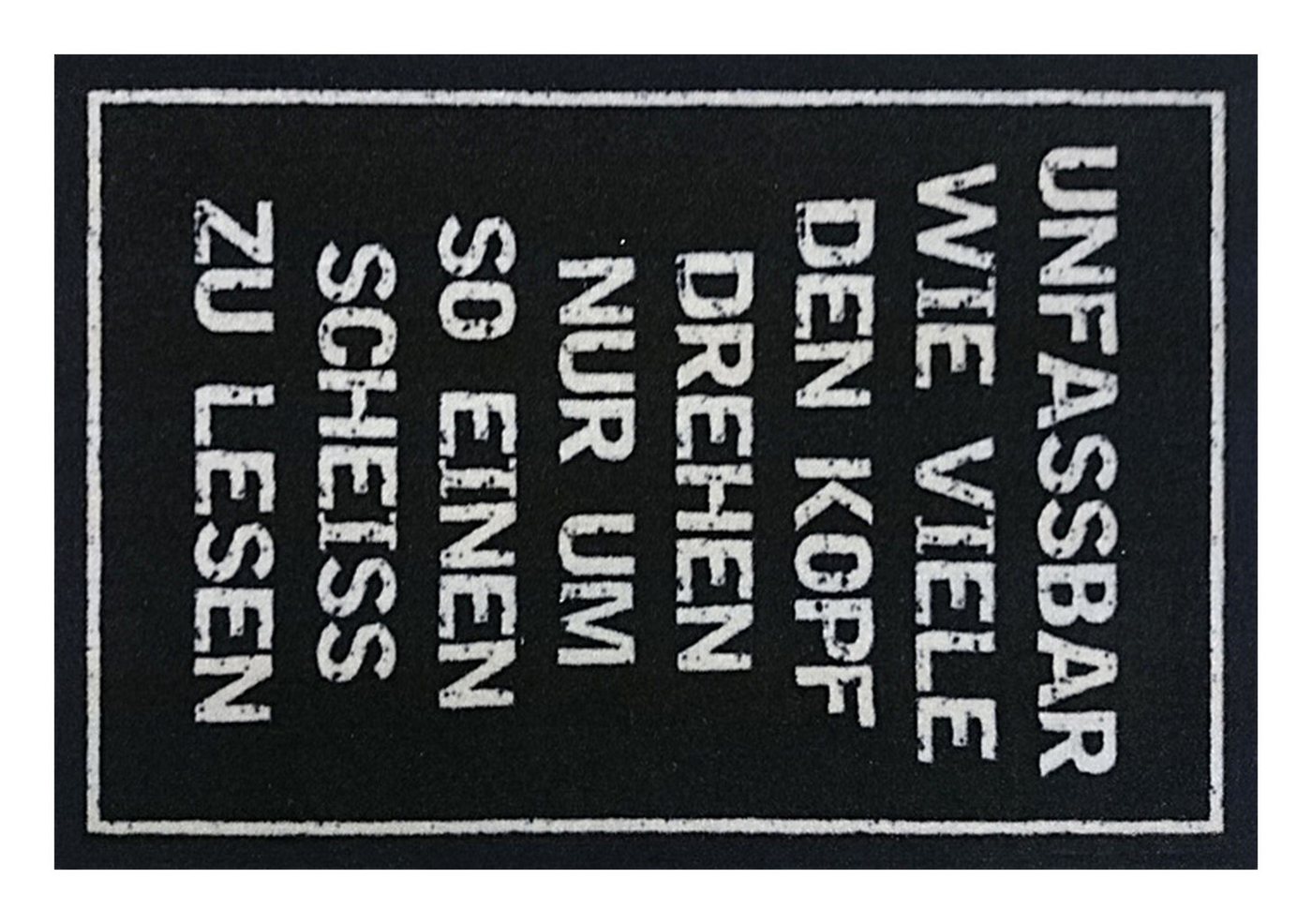 Rockbites Fußmatte Rockbites - Fußmatte Türmatte "Unfassbar - Kopf drehen" Black Nr. 140 Rockbites Fußmatte Rockbites - Fußmatte Türmatte "Unfassbar - Kopf drehen" Black Nr. 140 von Rockbites