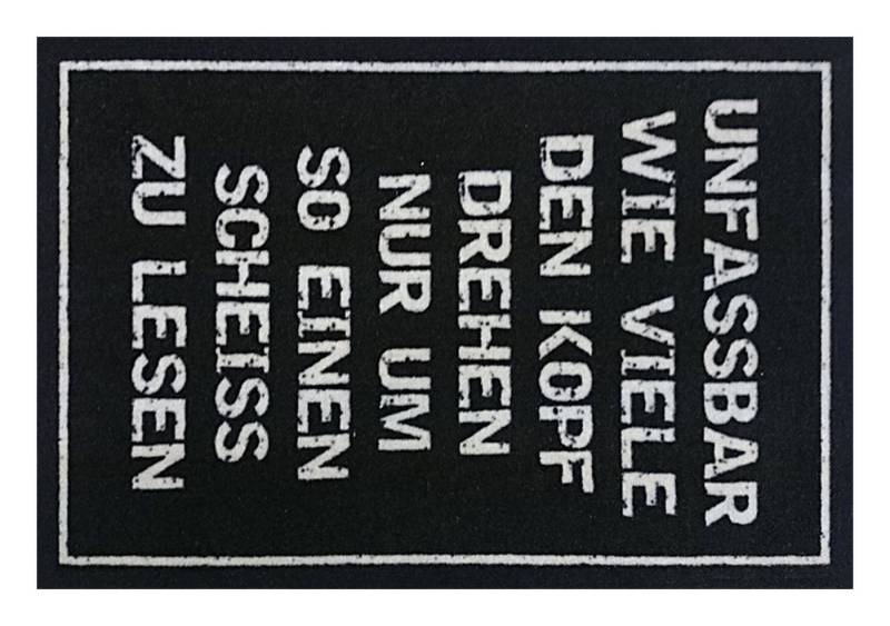 Rockbites Fußmatte Rockbites - Fußmatte Türmatte "Unfassbar - Kopf drehen" Black Nr. 140 von Rockbites
