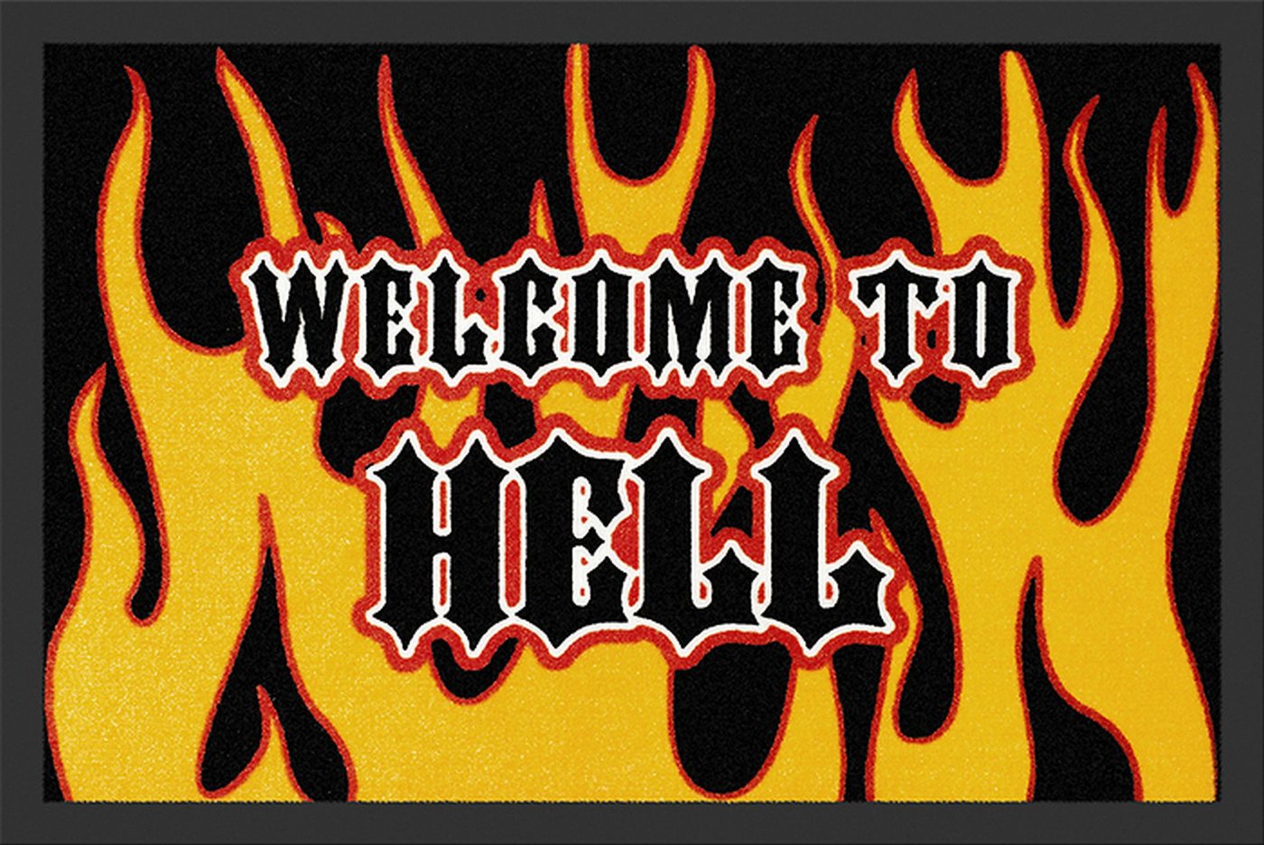 Rockbites Fußmatte Rockbites - Fußmatte Türmatte "Welcome To Hell" Schwarz Gelb Nr. 57 Rockbites Fußmatte Rockbites - Fußmatte Türmatte "Welcome To Hell" Schwarz Gelb Nr. 57 von Rockbites