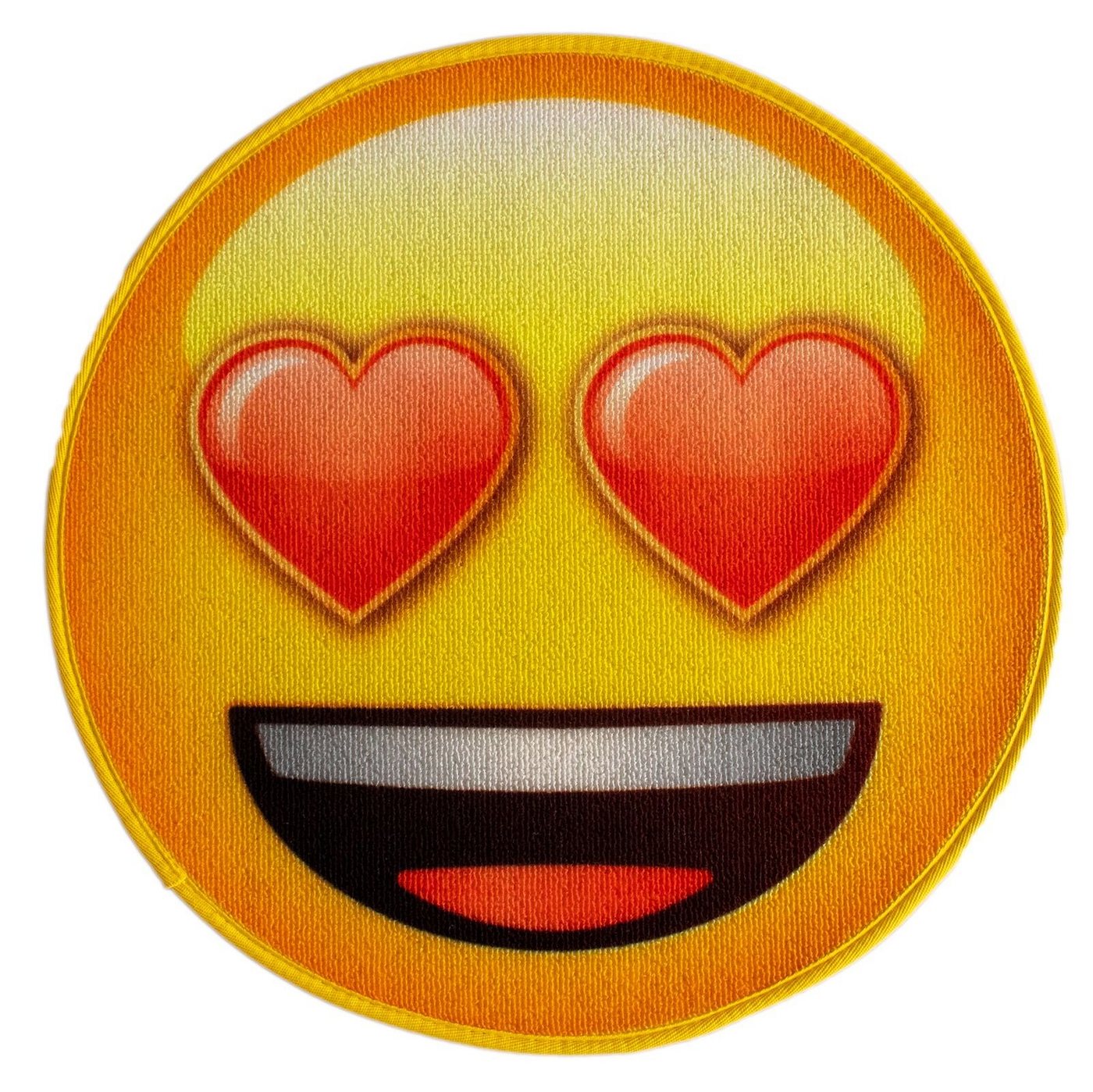 Teppich Smily - Emoji Liebeserklärung Rund 50cm, Rockbites, Rund, Höhe: 3 mm von Rockbites