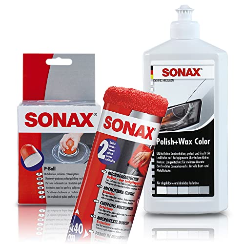 1x 500ml SONAX POLISH & WAX COLOR WEISS+ P-BALL+ 2x MICROFASERTÜCHER SET 1x 500ml SONAX POLISH & WAX COLOR WEISS+ P-BALL+ 2x MICROFASERTÜCHER SET von Rocket Car Shop
