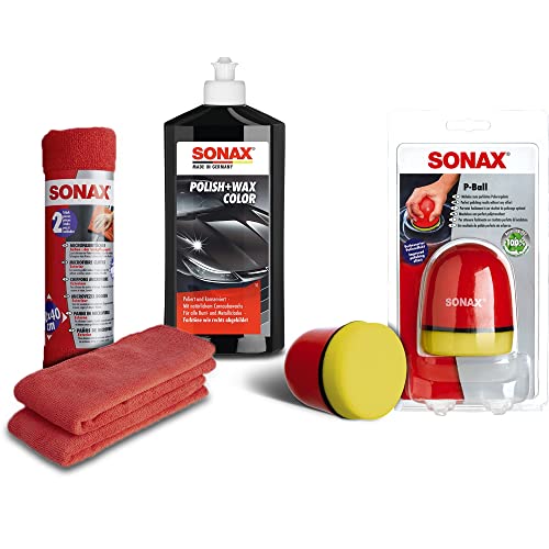 1x500ml SONAX POLISH & WAX COLOR SCHWARZ+ P-BALL+2x MICROFASERTÜCHER SET 1x500ml SONAX POLISH & WAX COLOR SCHWARZ+ P-BALL+2x MICROFASERTÜCHER SET von Rocket Car Shop