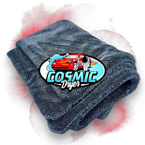 Rocket Gloss Cosmic Dryer XXL | 50x80cm Auto Trockentuch Wassermagnet 1300 GSM Premium Mikrofasertuch grau | Abgerundete Twisted Pile Mikrofaser | Saugstark, fusselfrei & kratzerfrei Rocket Gloss Cosmic Dryer XXL | 50x80cm Auto Trockentuch Wassermagnet 1300 GSM Premium Mikrofasertuch grau | Abgerundete Twisted Pile Mikrofaser | Saugstark, fusselfrei & kratzerfrei von Rocket Car Shop