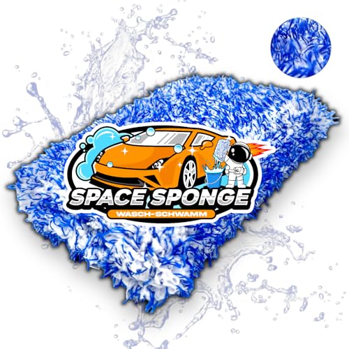 Rocket Gloss Space Sponge Auto Waschschwamm Mikrofaser Blau Premium Autopflege Schwamm - Extrem Saugstark - Schonende Reinigung - Car Wash Sponge Rocket Gloss Space Sponge Auto Waschschwamm Mikrofaser Blau Premium Autopflege Schwamm - Extrem Saugstark - Schonende Reinigung - Car Wash Sponge von Rocket Car Shop