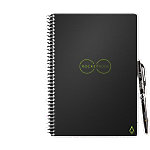 Rocketbook Notizbuch DIN A5 Punktkariert BPA Polyfreier Kunststoff, HPDE (High-Density Polyethylen) Softcover Schwarz Nicht perforiert 32 Seiten von Rocketbook