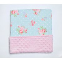 Floral Baby - Mint Babydecke Minky Floral Baby - Mint Babydecke Minky von RockinColt