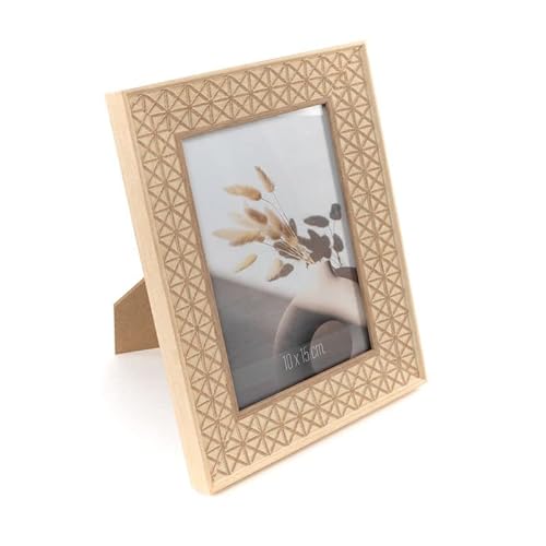 Rocking Gifts Bilderrahmen 10 x 15 Canage Holzoptik Beige Dekorative Boho rustikal 20 cm von ROCKING GIFTS