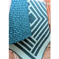 Handgefertigte Patchworkdecke Zum Verkauf, Runde Quilt, Werfen Teal Kleinkind Baby-Boden Quilts Verkauf Handgemacht von RockingChairQuilting