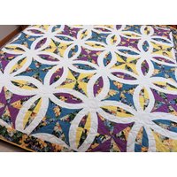 Handgemachte Quilt Zum Verkauf, Überwurf Quilt, Lap Große Decke, Lila Blumen Sommer Quilts Verkauf Handmade von RockingChairQuilting
