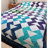 Handgemachter Quilt Zum Verkauf, in Voller Größe Mit Länge, Doppelquilt Quilts Verkauf Handmade, Doppelter Länge von RockingChairQuilting