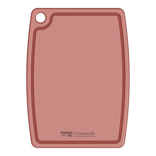 Greenworks Schneidebrett Recyceltes Plastik 30x25cm Rosa von Rockingham Forge