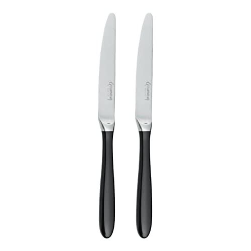 Rockingham Forge 2DK650BK Luxus Besteckset: 2er Set Dessertmesser aus Edelstahl – Schwarze Griffen aus PBT Kunststoff, 18/10 von Grunwerg