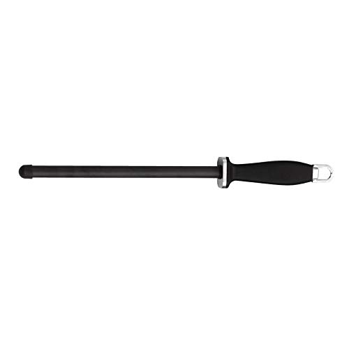 Rockingham Forge CS-16265C Keramik-Wetzstab mit Endkappe und Kunststoffgriff, 25 cm, Stahl, Schwarz von Rockingham Forge