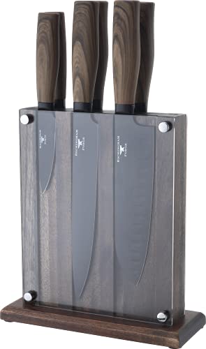 Rockingham Forge Forester 7-Stück Messerset mit Messerblock – Klinge aus Edelstahl mit einer Schwarzoxid Beschichtung, ergonomischer Griff aus Holz, gefülltes Messerblock, RF-618/7P Rockingham Forge Forester 7-Stück Messerset mit Messerblock – Klinge aus Edelstahl mit einer Schwarzoxid Beschichtung, ergonomischer Griff aus Holz, gefülltes Messerblock, RF-618/7P von Rockingham Forge