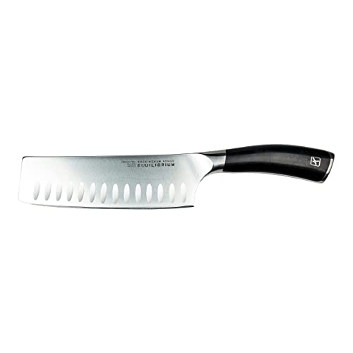 Rockingham Forge Equilibrium 16.5cm Erstklassiges Gemüsemesser/Nakiri-Messer mit einer Klinge aus deutschem Stahl und schwarzem Griff von Rockingham Forge