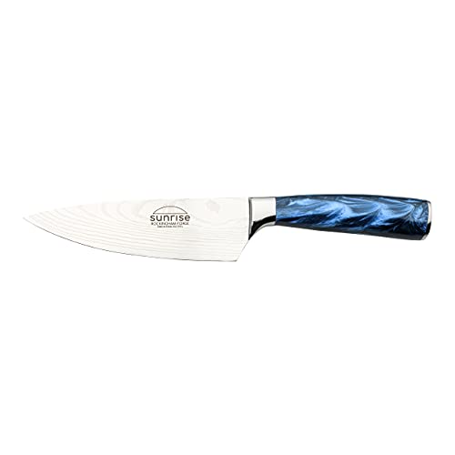 Rockingham Forge Kochmesser, Sunrise Kollektion, 15cm, 6 Zoll, Blauer Harzgriff, Klinge aus Rostfreiem Stahl, Edelstahl, Geschenkverpackung, RF-2107BL von Rockingham Forge