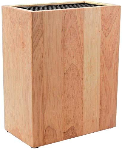 Rockingham Forge Leeres Messerblock, Kautschukholz, 18.5 x 10.5 x 22.5 cm, aufrecht, Leeres Messerblock von Rockingham Forge