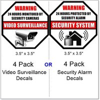 4 Pack Front Selbstklebende Vinyl 3, 5 "x 3, 5" Home Business Security Kamera Video Überwachung Einbruch Alarm System Warnschild Aufkleber von RockmountSigns