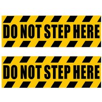 Außen/Innen | 2Er-Pack 9.5 "x 3" - Treten Sie Nicht Hier Achtung Zeichen Zurück Selbstklebend Vinyl-Aufkleber Aufkleber von RockmountSigns