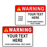 Benutzerdefinierte Vinyl-Label-Aufkleber Personalisiert Gedruckt in Jeder Größe Mit Vorsicht Warnschild & Ihren Eigenen Text - Outdoor Indoor von RockmountSigns