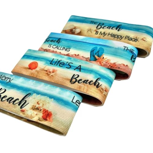 Rockreyoa 4 Stück Handtuchbänder für Strandkörbe Große Handtuchbänder Strandstuhl-Handtuchgurte Dehnbare Strandtuchhalter Kreuzfahrt-Handtuch-Clips Strandzubehör für Kreuzfahrt Pool Mischfarben 5*40cm von Rockreyoa