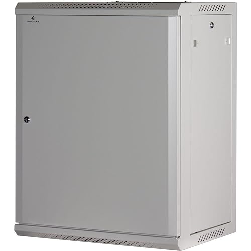 Rockstable 15HE Netzwerkschrank, Serverschrank - 19 Zoll Wandmontage - (BxTxH) 600x440x770mm mit Stahltür - Weiß - Abschließbar - Vormontiert - Traglast 60kg von Rockstable