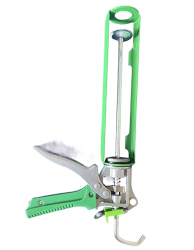 Manuelle Glasklebepistole mit ergonomischem Griff - Handkartuschenpistole für Heimwerkerprojekte (drehbarer Anti-Überlauf-Ty) von Rocky Green